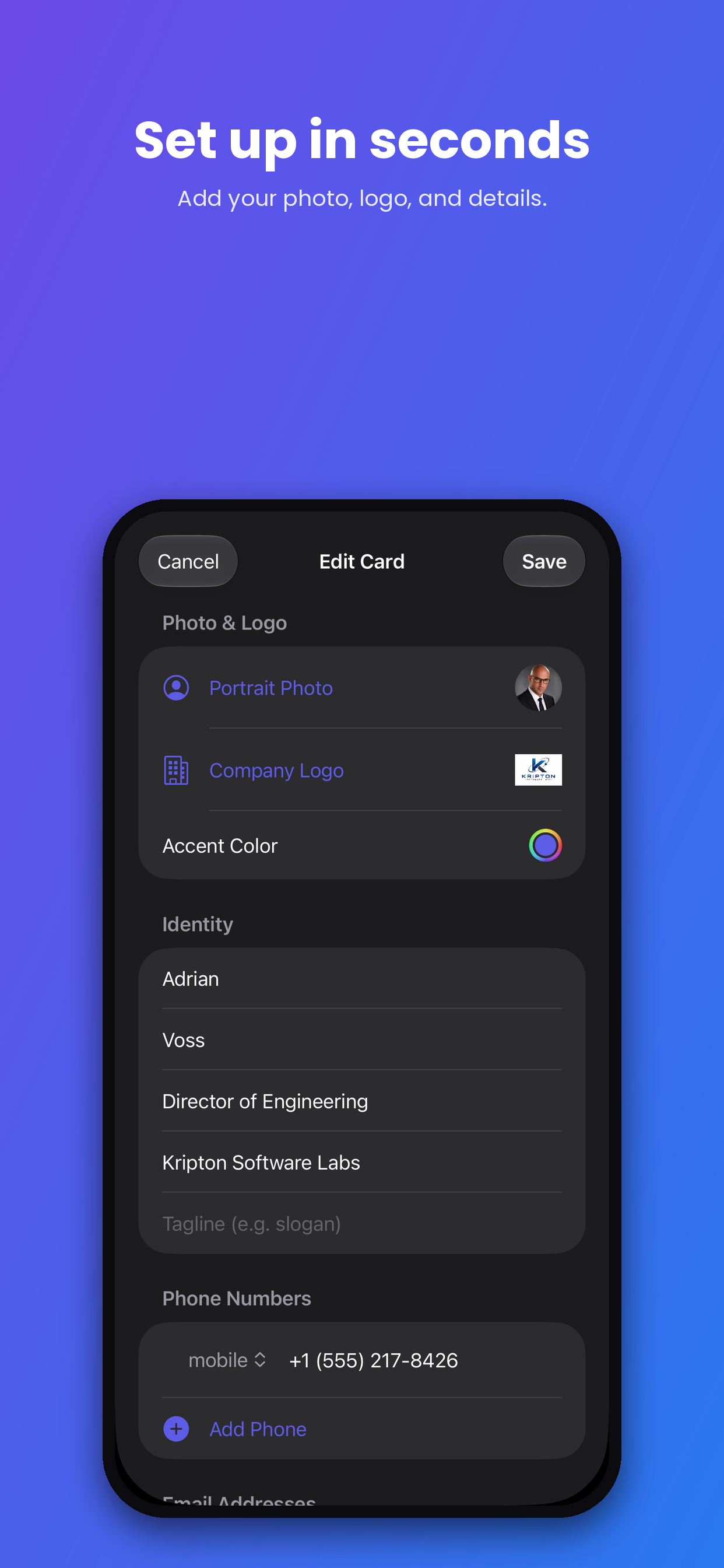 Editing your card details